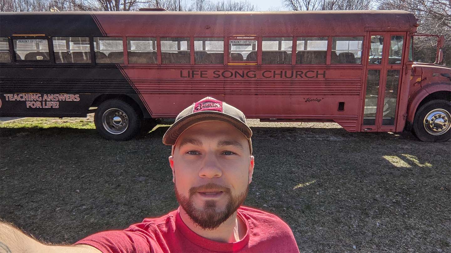 Bus Delivery_Bus Conversion Story - Kingdom Fire Ministries - Justin Fahrenbruch